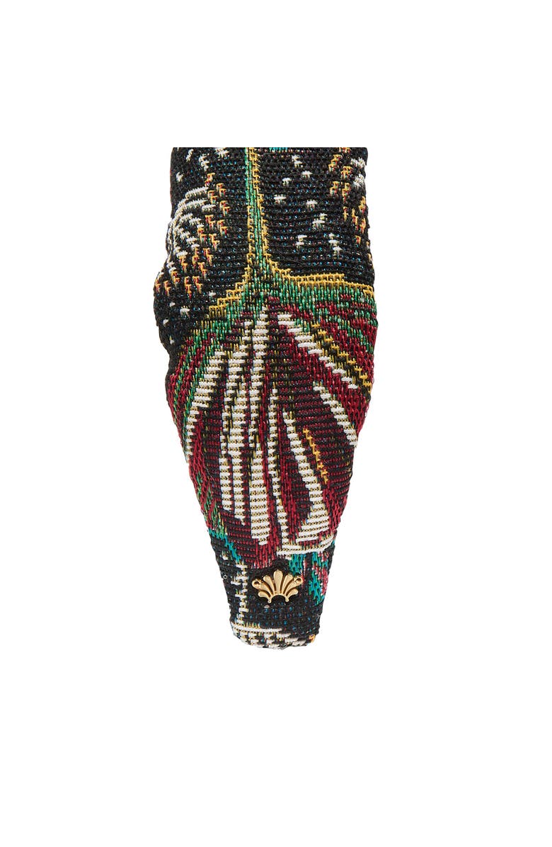 Lele Sadoughi Knotted Floral Jacquard Headband, Alternate, color, Black Forest 999