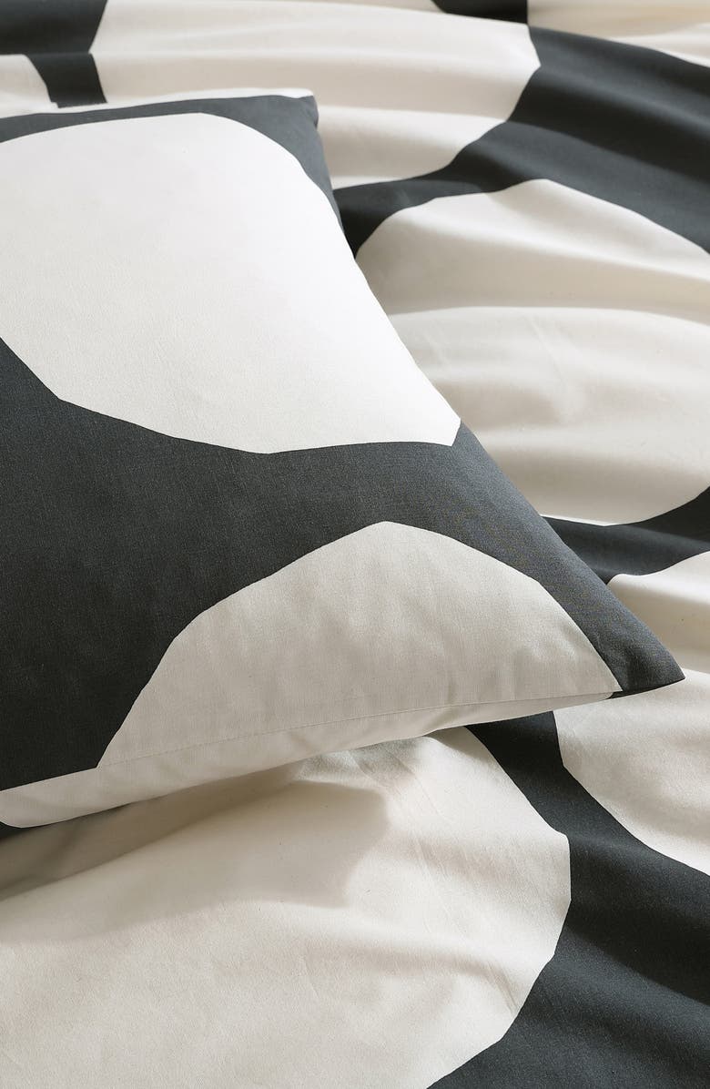 Marimekko Kivet Duvet Cover & Shams Set, Alternate, color, Charcoal Grey
