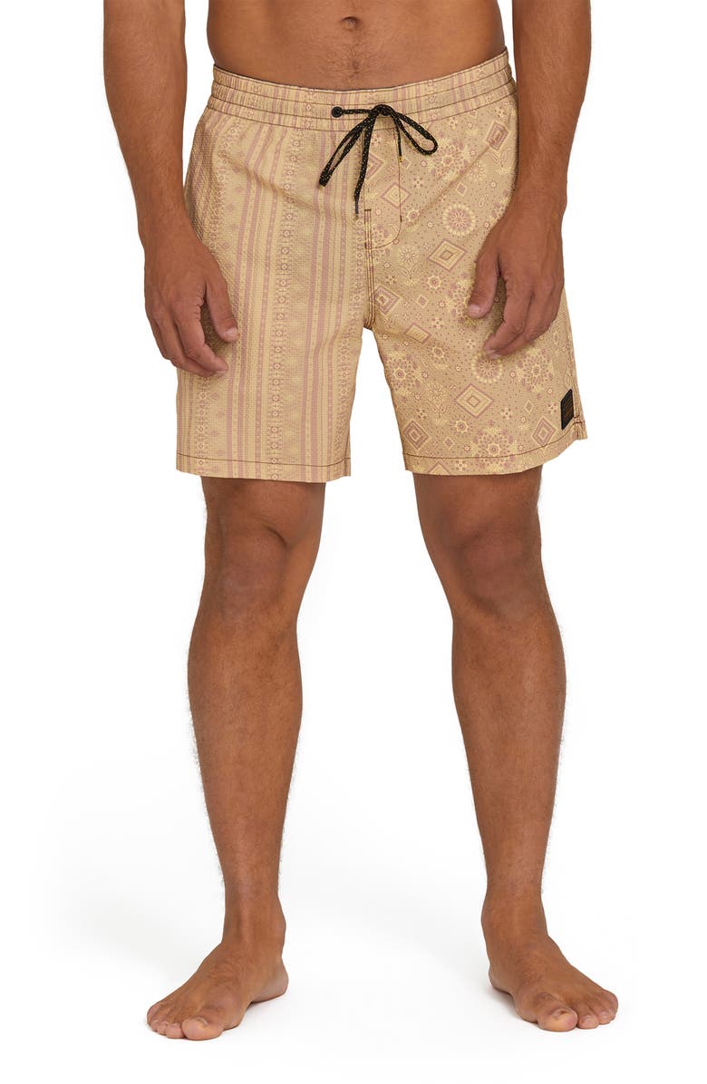 Billabong Garage Layback Swim Trunks, Main, color, Oatmeal