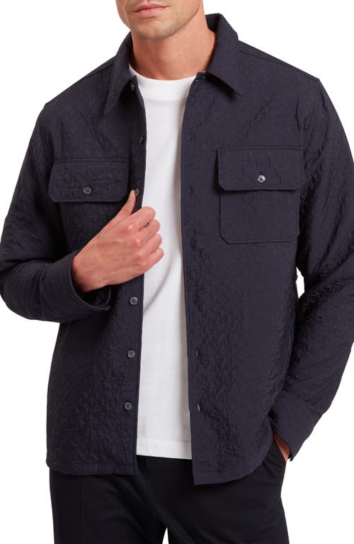 Ted Baker Gentil Jacquard Shirt Jacket In Blue