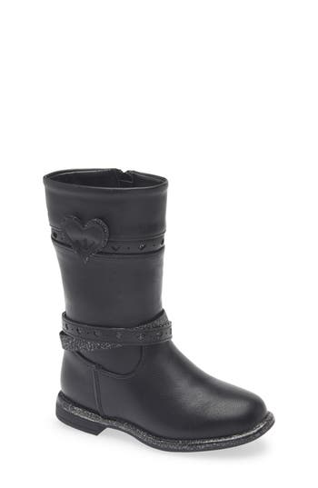 Olivia Miller Kids' Heart Appliqué Boot In Animal Print