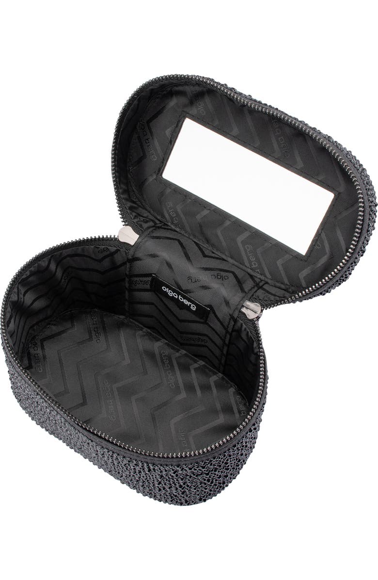Olga Berg Beckie Crystal Top Handle Vanity Case, Alternate, color,