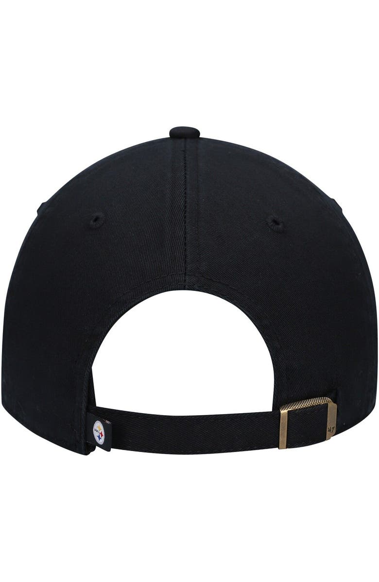 '47 Men's '47 Black Pittsburgh Steelers Clean Up Script Adjustable Hat, Alternate, color, Black