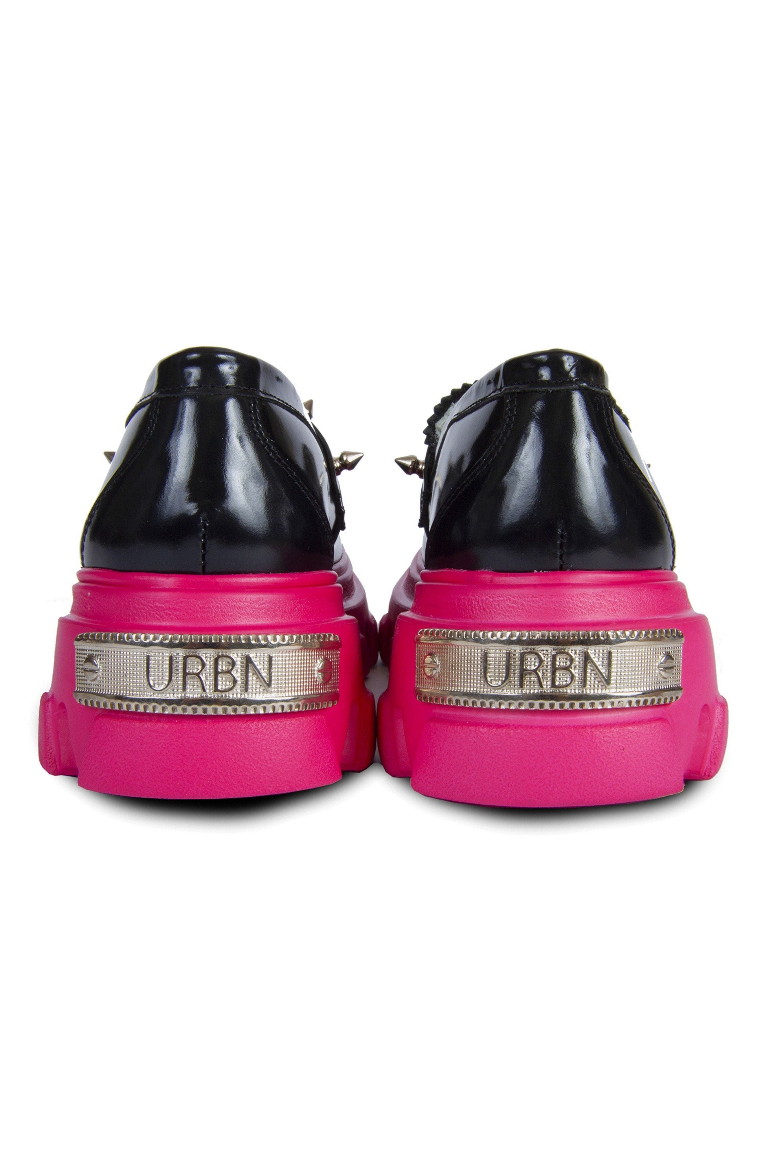 URBNKICKS Glam Loafer Leather Shoes, Alternate, color, Black