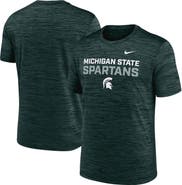 Nike Men's Nike Green Michigan State Spartans Campus Center Stack Velocity Performance T-Shirt