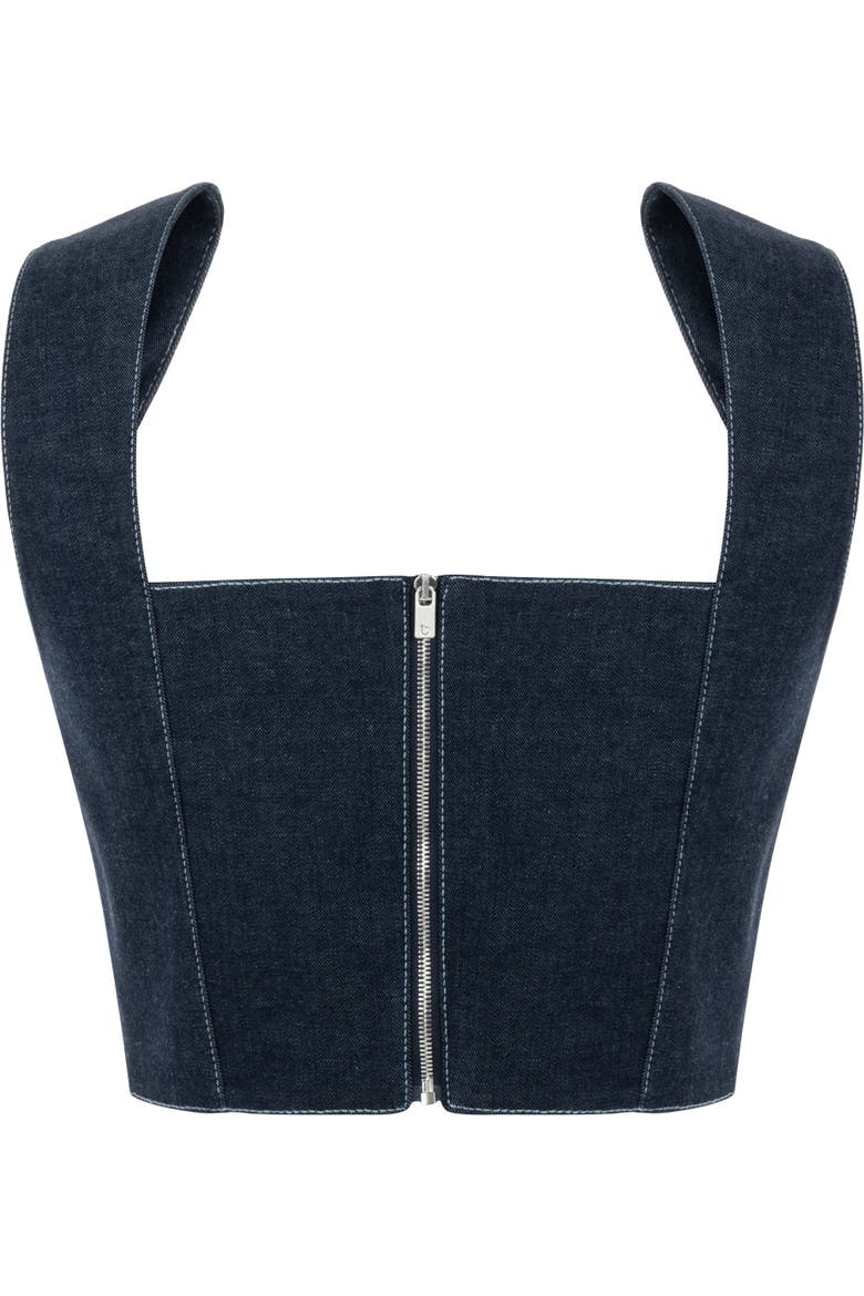 Vonk Belted Top, Alternate, color, Ever Blue