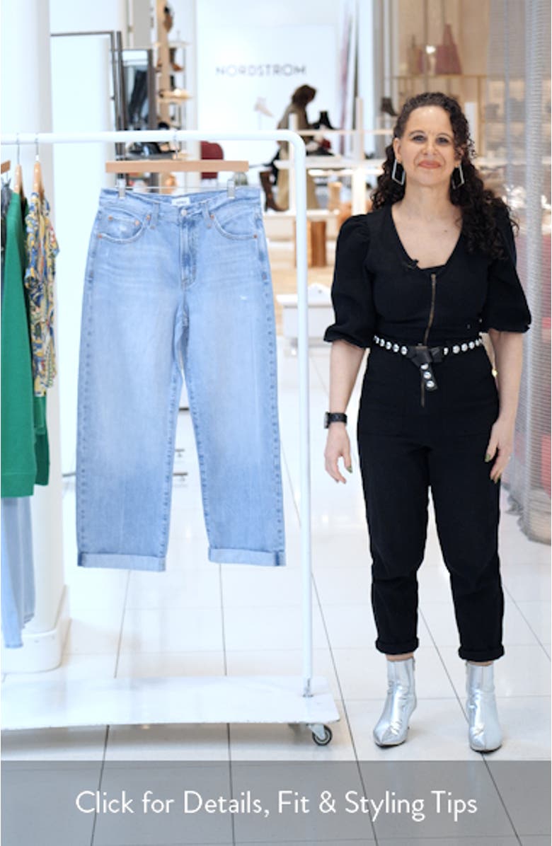 Donny Cuffed High Waist Boyfriend Jeans, sales video thumbnail