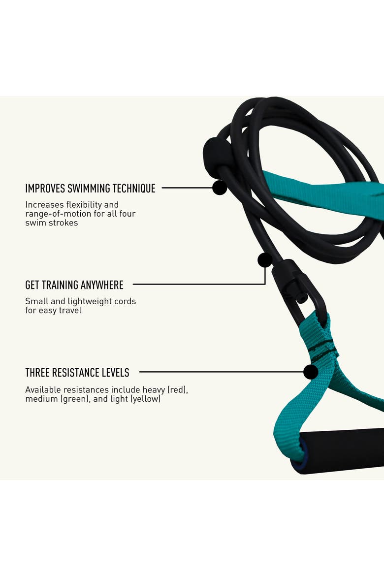 Dryland Cords Swim Resistance Bands for Strength and Flexibility Simulates Swim Strokes All, Alternate, color, Blue