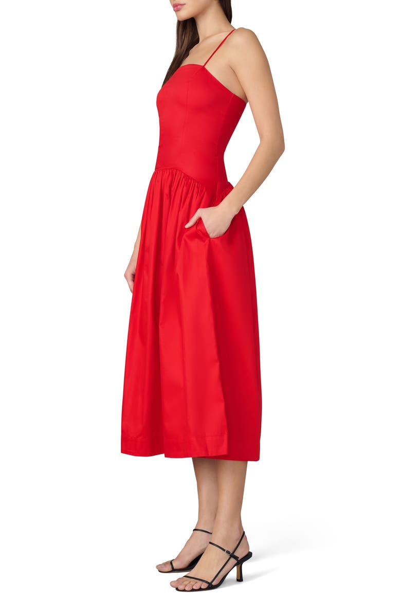 Joe's Jeans The Mara Sleeveless Midi Dress, Alternate, color, Cherry Red