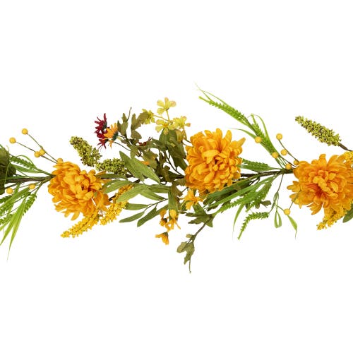 Northlight 5ft X 10in Peony Artificial Fall Harvest Garland In Multi