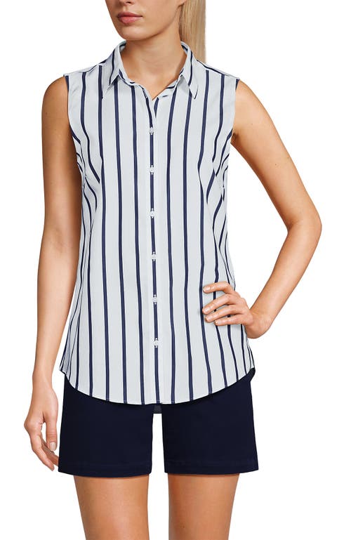 Lands' End Sleeveless No Iron Shirt In White