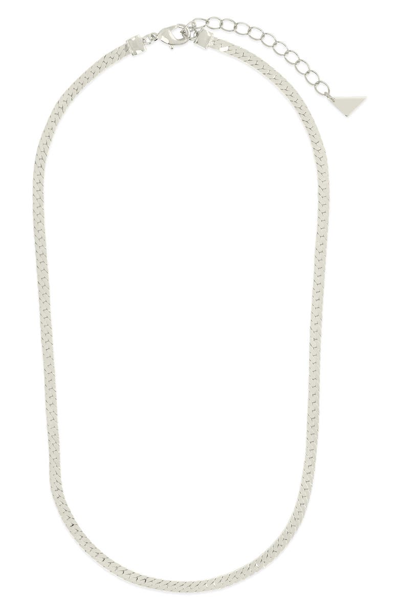 Sterling Forever Bentley Chain Necklace, Alternate, color, Silver