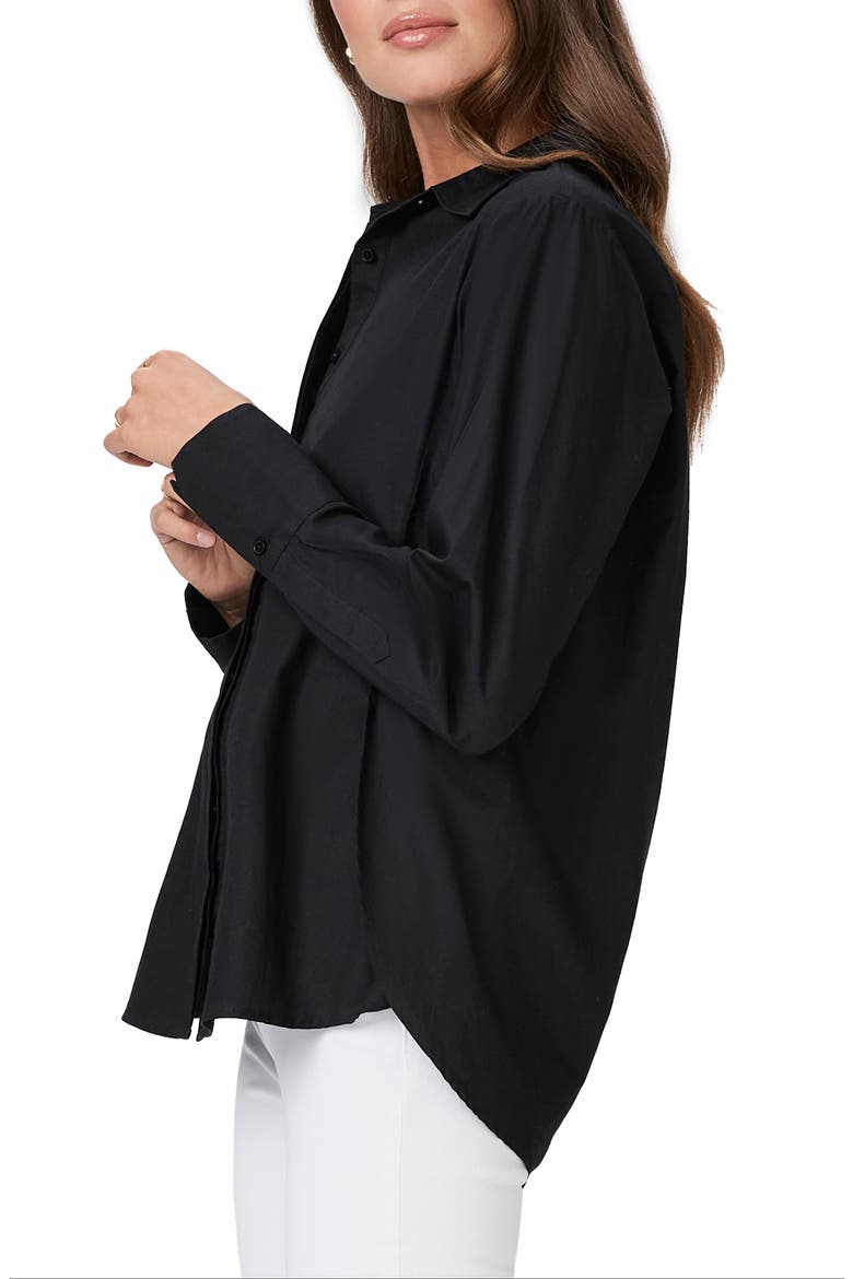 Clemence Button-Up Shirt, Alternate, color, BLACK