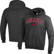 Champion Men's Champion  Charcoal Arkansas Razorbacks Arched Logo Fleece Pullover Hoodie