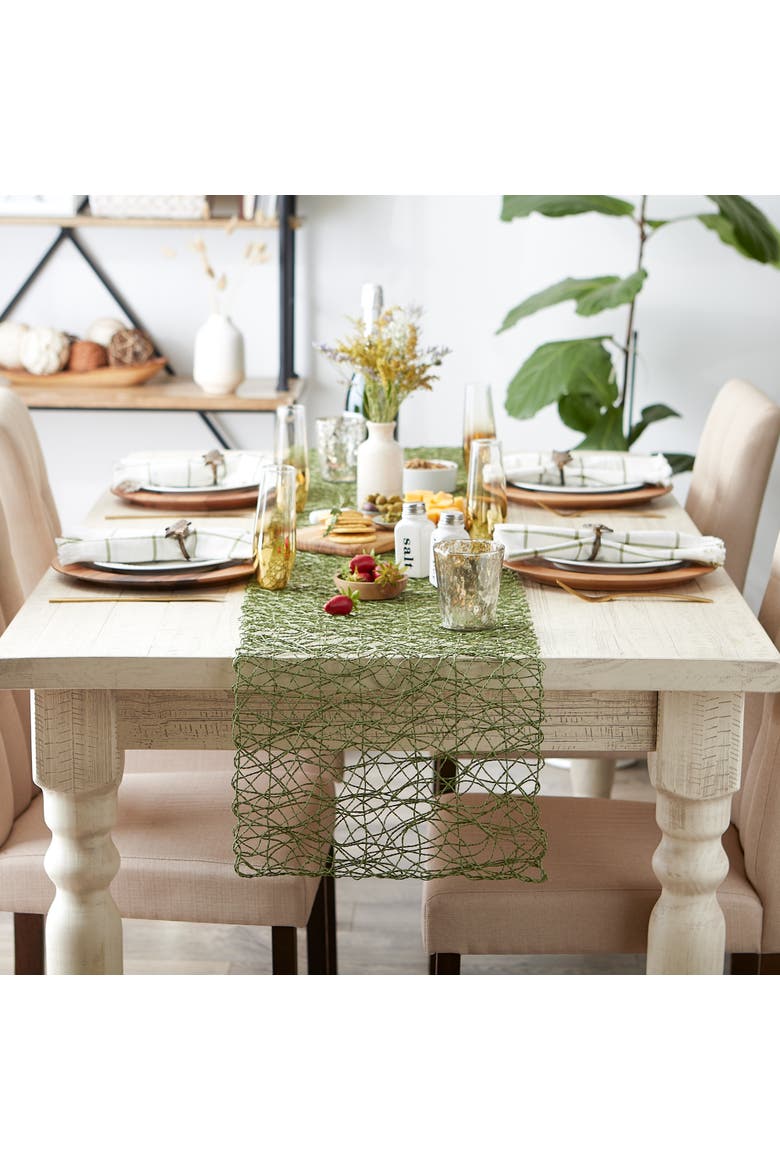 Artichoke Woven Paper Table Runner, Alternate, color, Artichoke