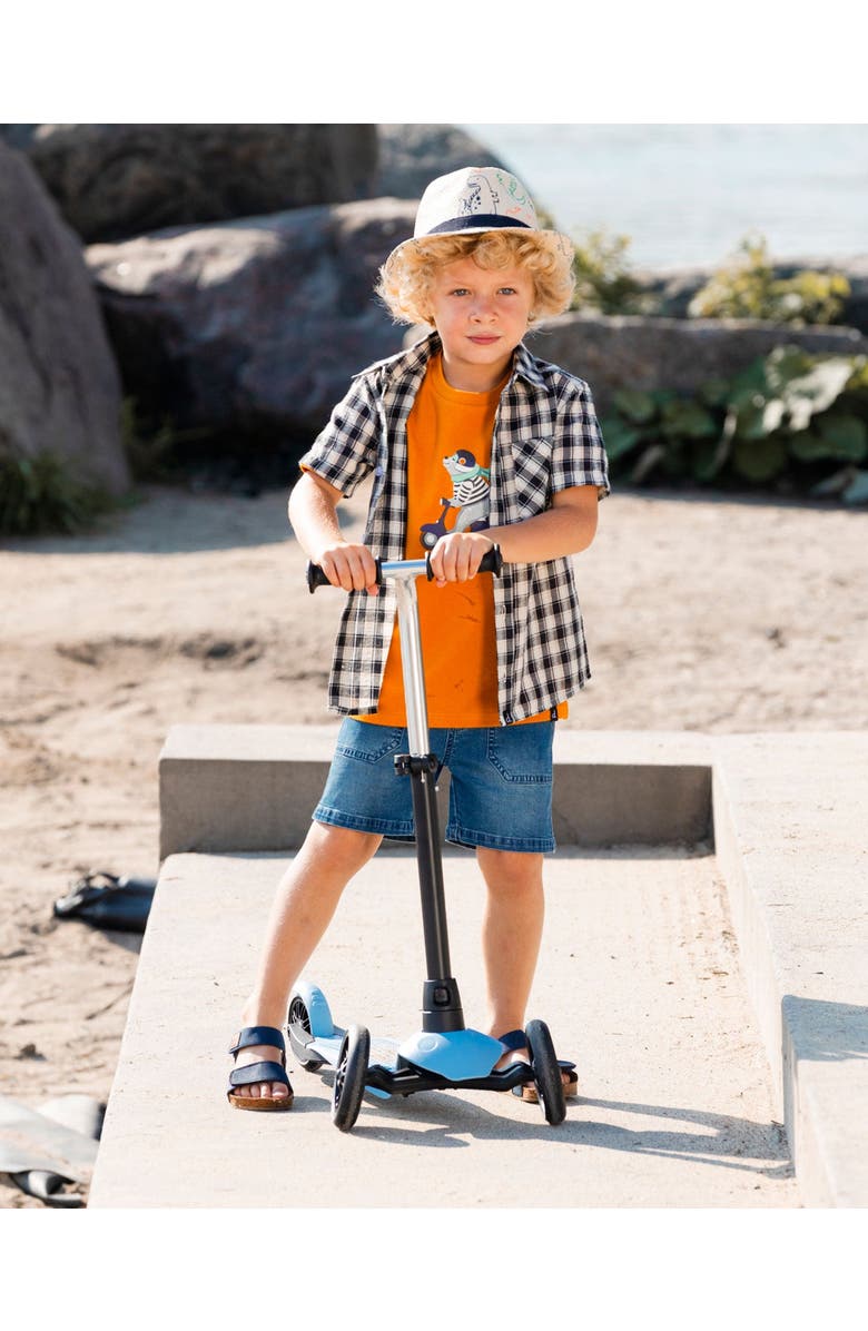 Deux par Deux Boy's Denim Short Dark Denim Blue, Alternate, color, 