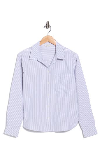 Beachlunchlounge Cami Stripe Shirt In Silver Sage