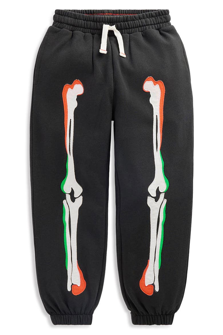 Kids' Applique Skeleton Joggers, Main, color, SHADOW GREY SKELETON