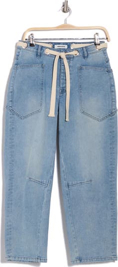 Baggy Porkchop Pocket Ankle Crop Jeans