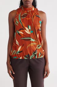 Daniel Rainn Mock Neck Sleeveless Top