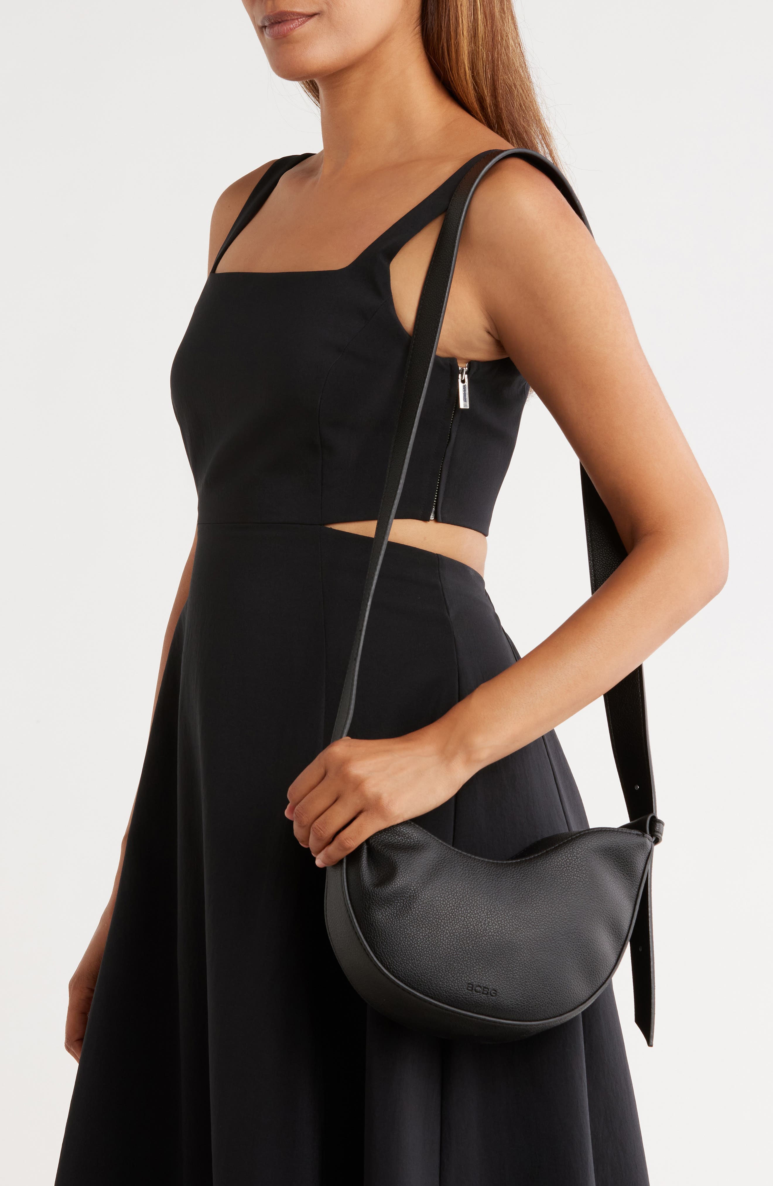 BCBG Shoulder Bag, Alternate, color, Black