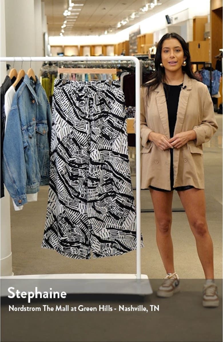 Print Cotton Wide Leg Cover-Up Pants, sales video thumbnail