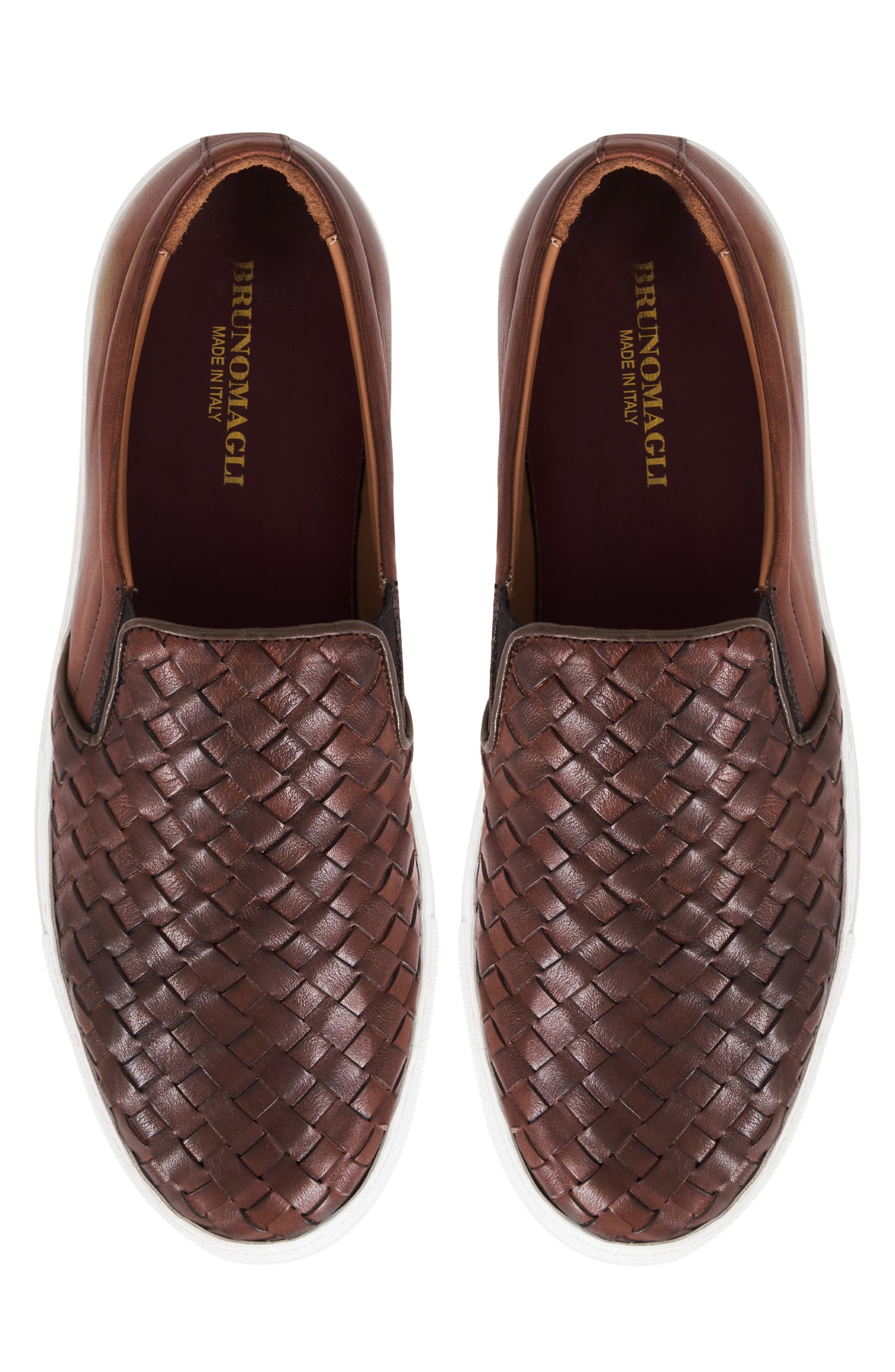 Bruno Magli Livorno Slip-On Sneaker, Alternate, color, Cognac Woven