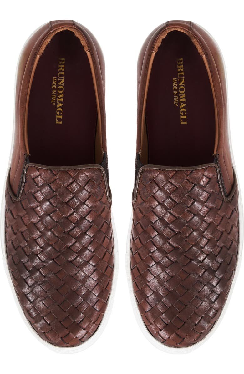 Bruno Magli Livorno Slip-On Sneaker, Alternate, color, Cognac Woven