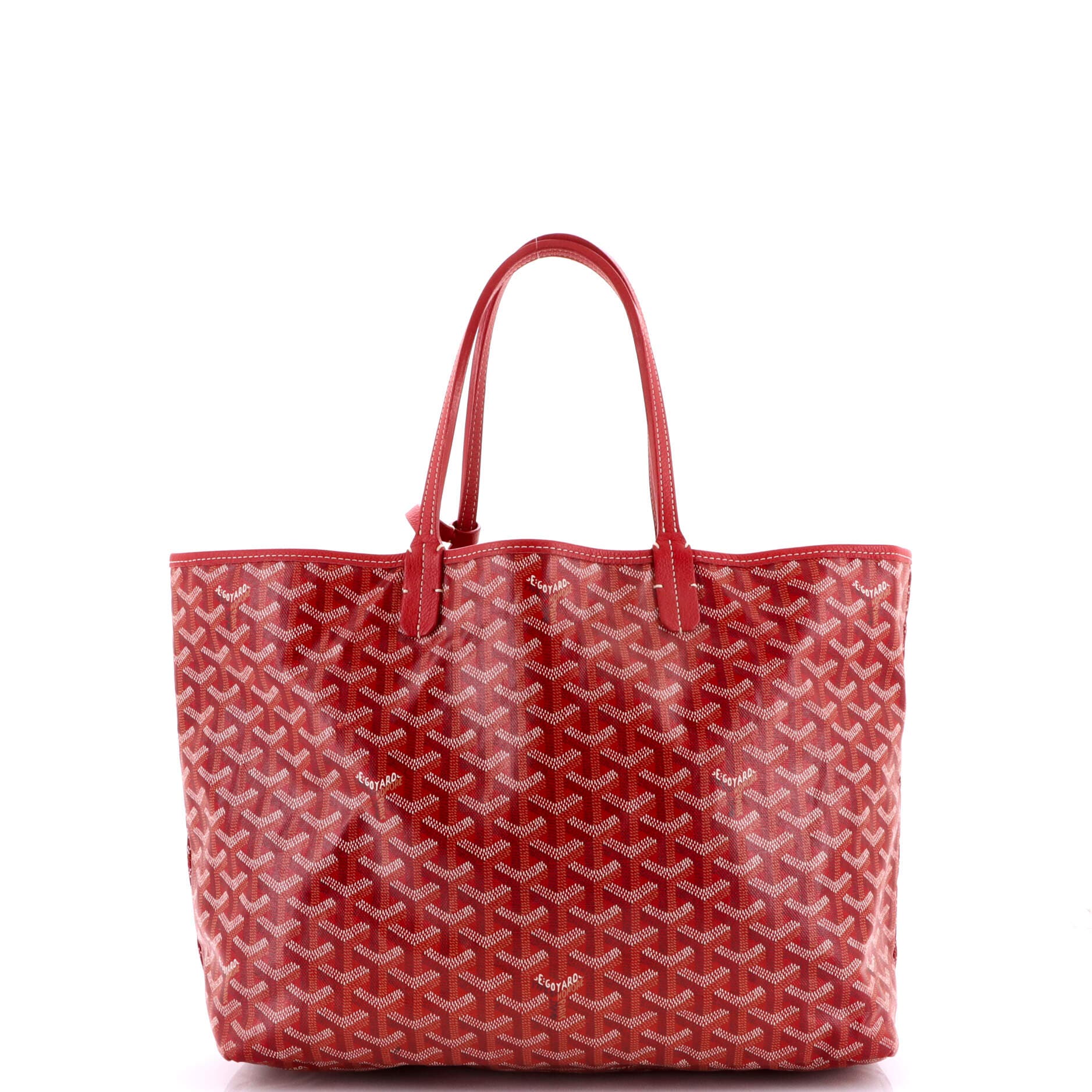 Pre-Owned Goyard Saint Louis Tote Coated Canvas PM, Main, color, Red