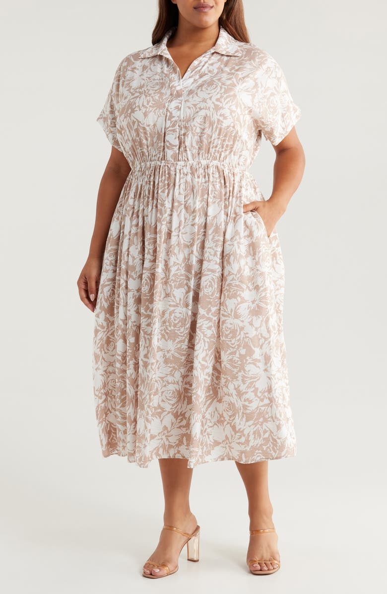 Renee C Abstract Dress, Main, color, Taupe