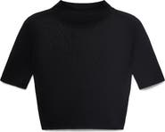 MANGO Short Sleeve Crop Sweater