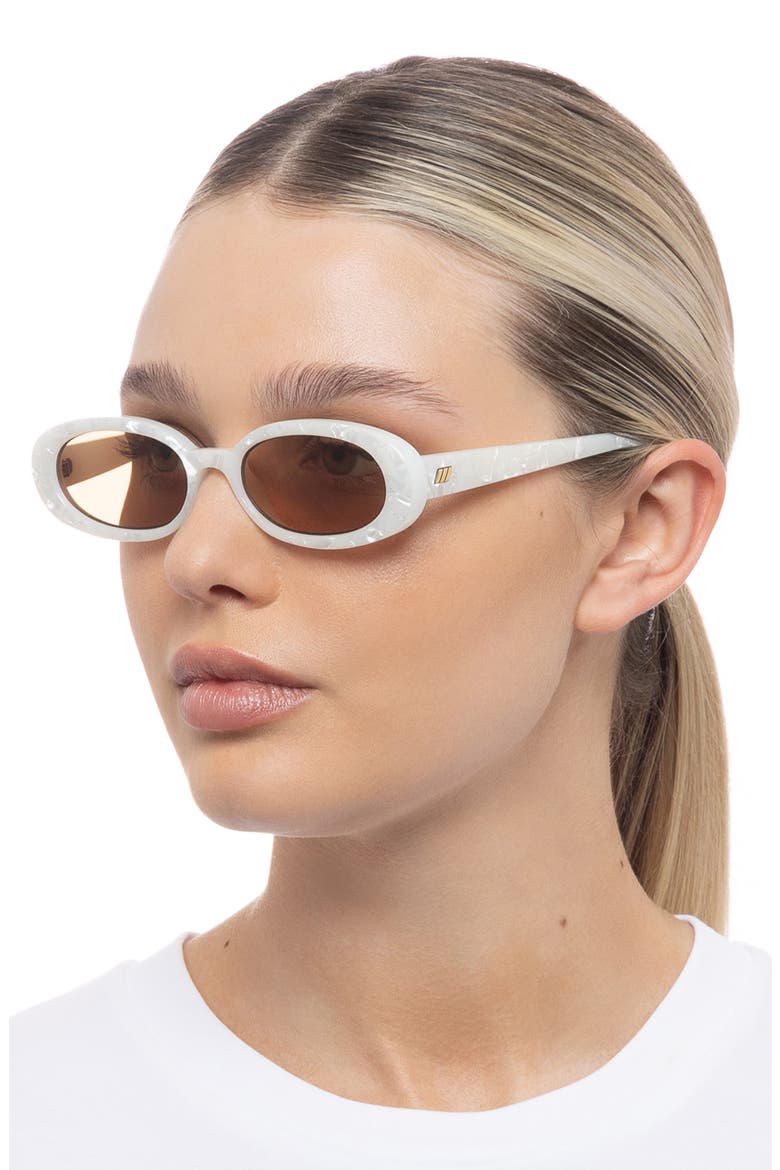 Outta Love 51mm Oval Sunglasses, Alternate, color, WHITE MARBLE