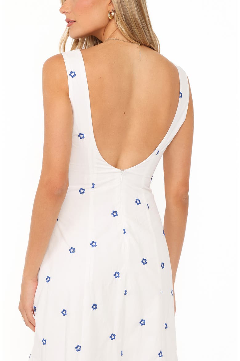 Luellen Embroidered Sleeveless Maxi Dress, Alternate, color, WHITE