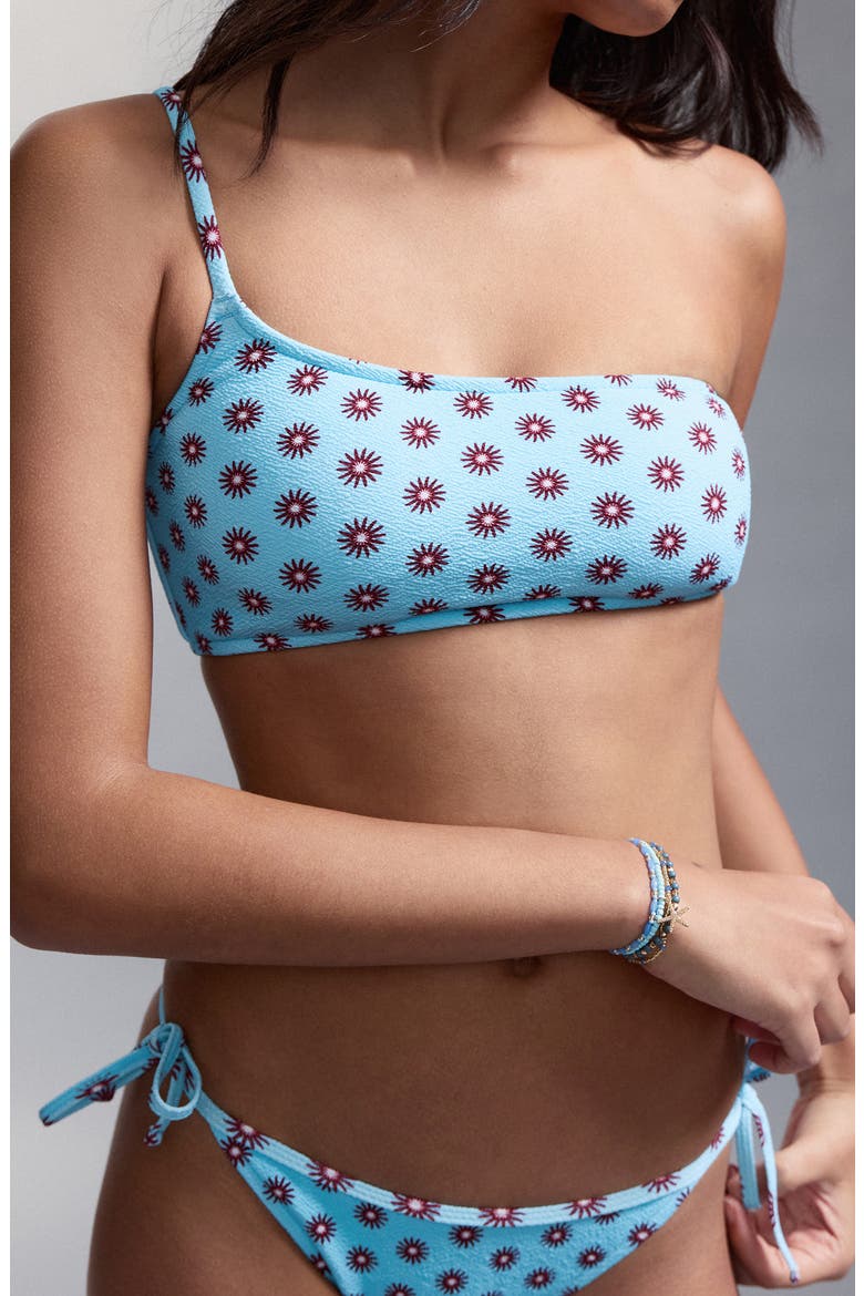 Asymmetric Textured Two-Piece Swimsuit, Alternate, color, BLUE