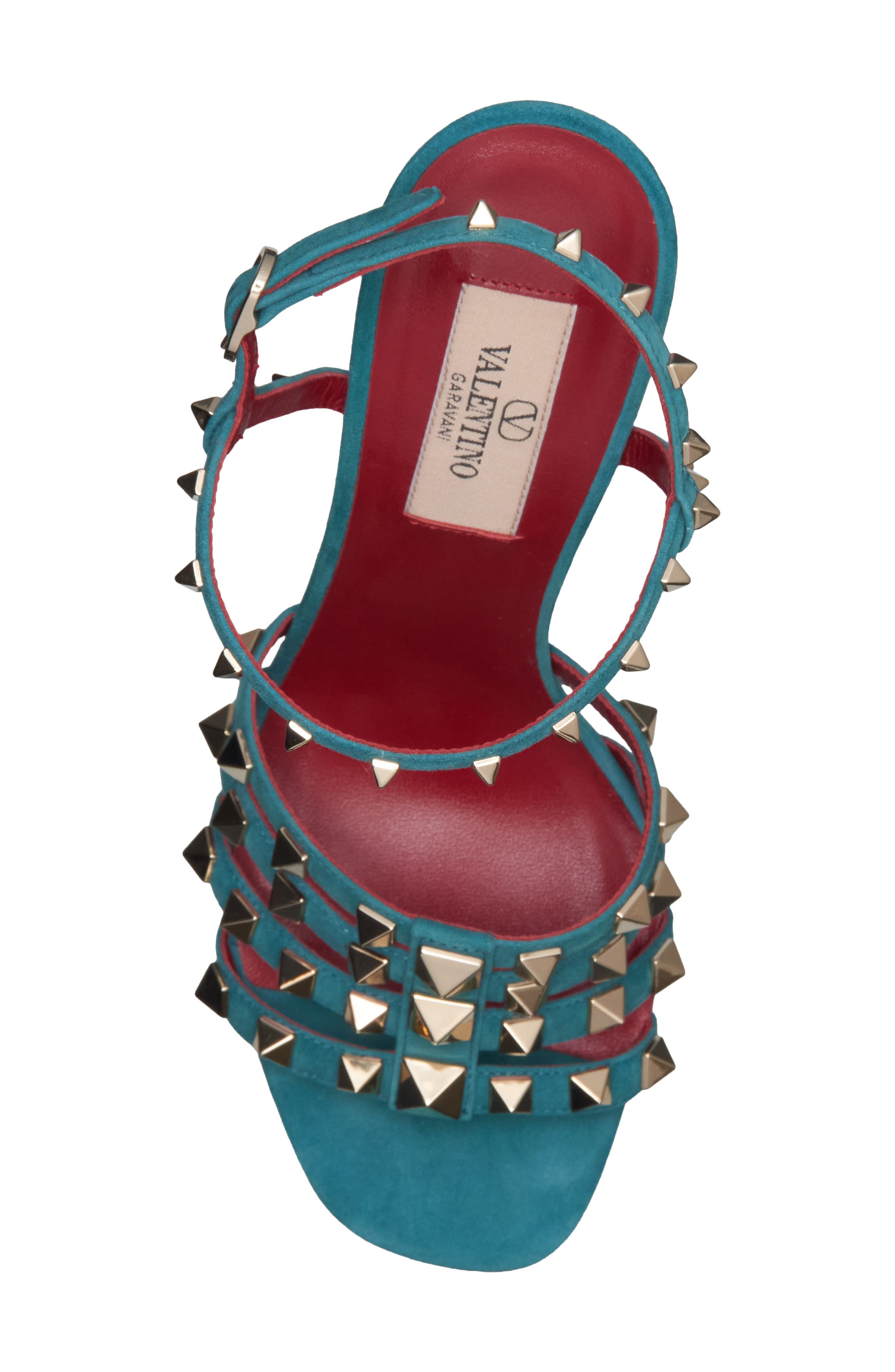Rockstud Sandal, Alternate, color, TEAL