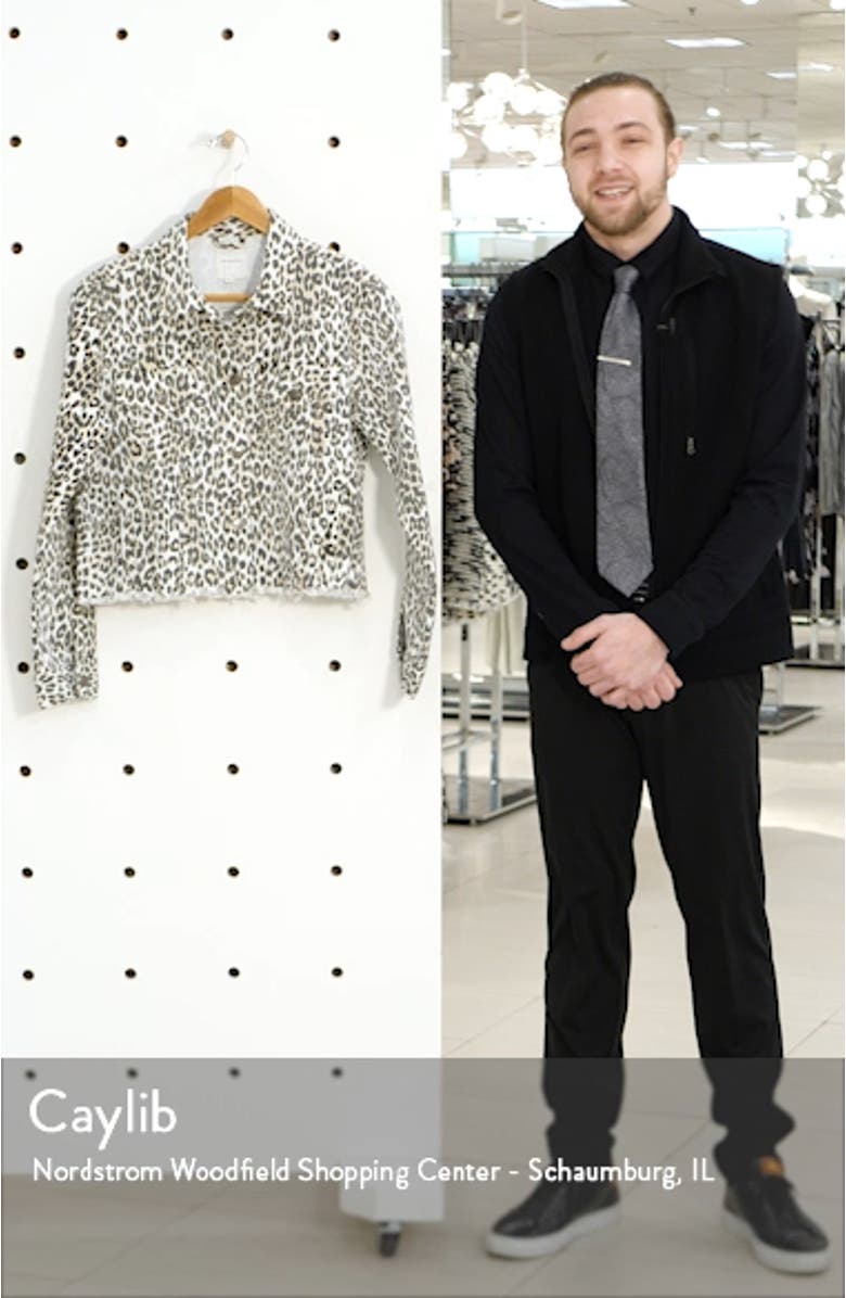 Animal Print Denim Jacket, sales video thumbnail