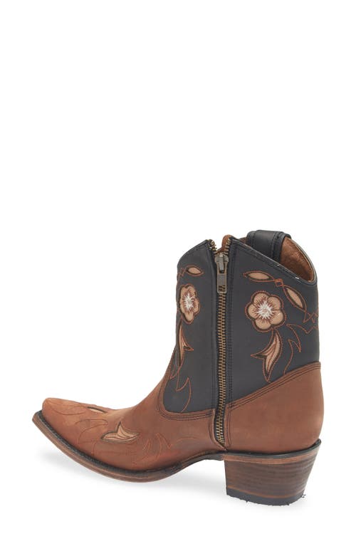 G Circle G Floral Embroidery Western Boot In Brown