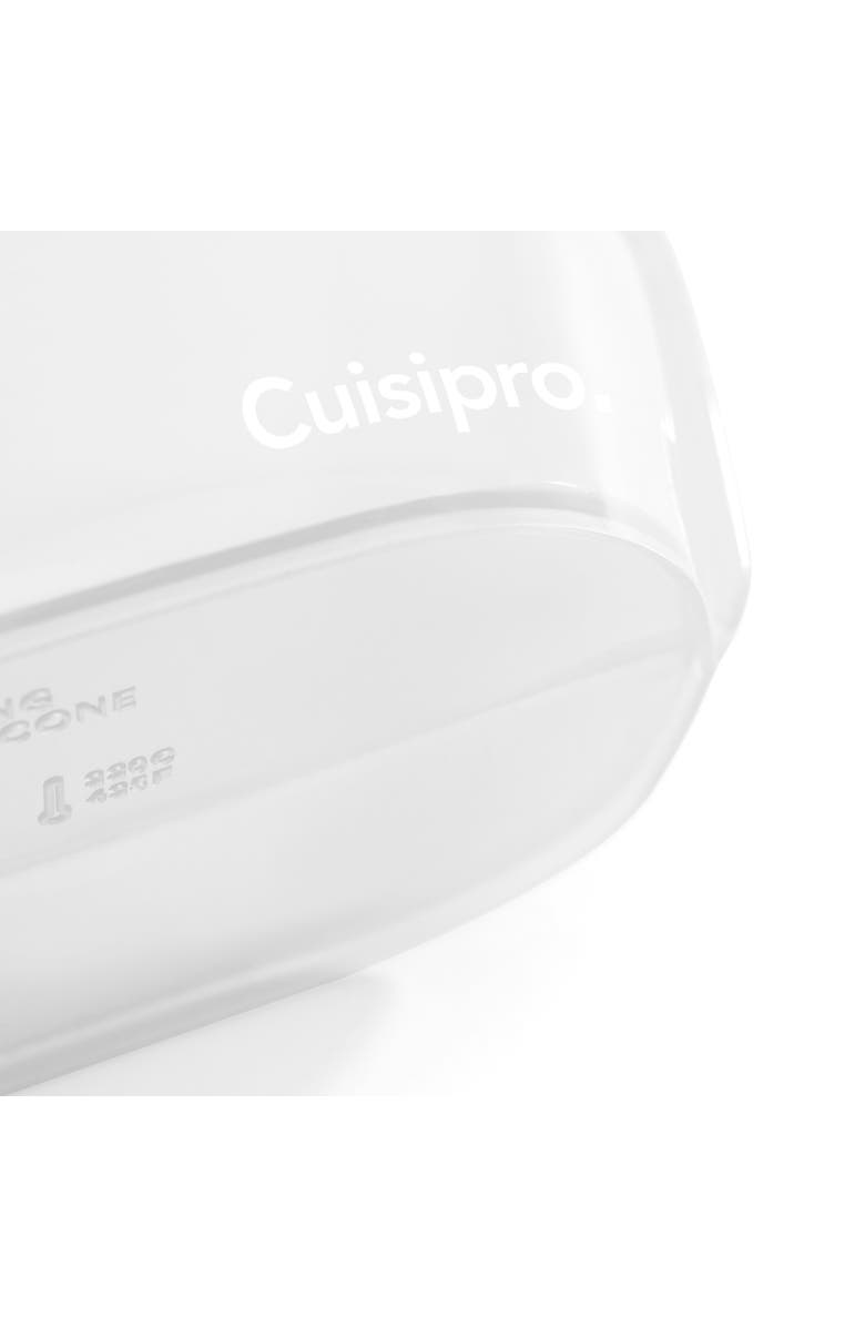 CUISIPRO Pack-It Silicone Reusable Stand Up Storage Bag, 1300ml/44 oz, Alternate, color, Clear