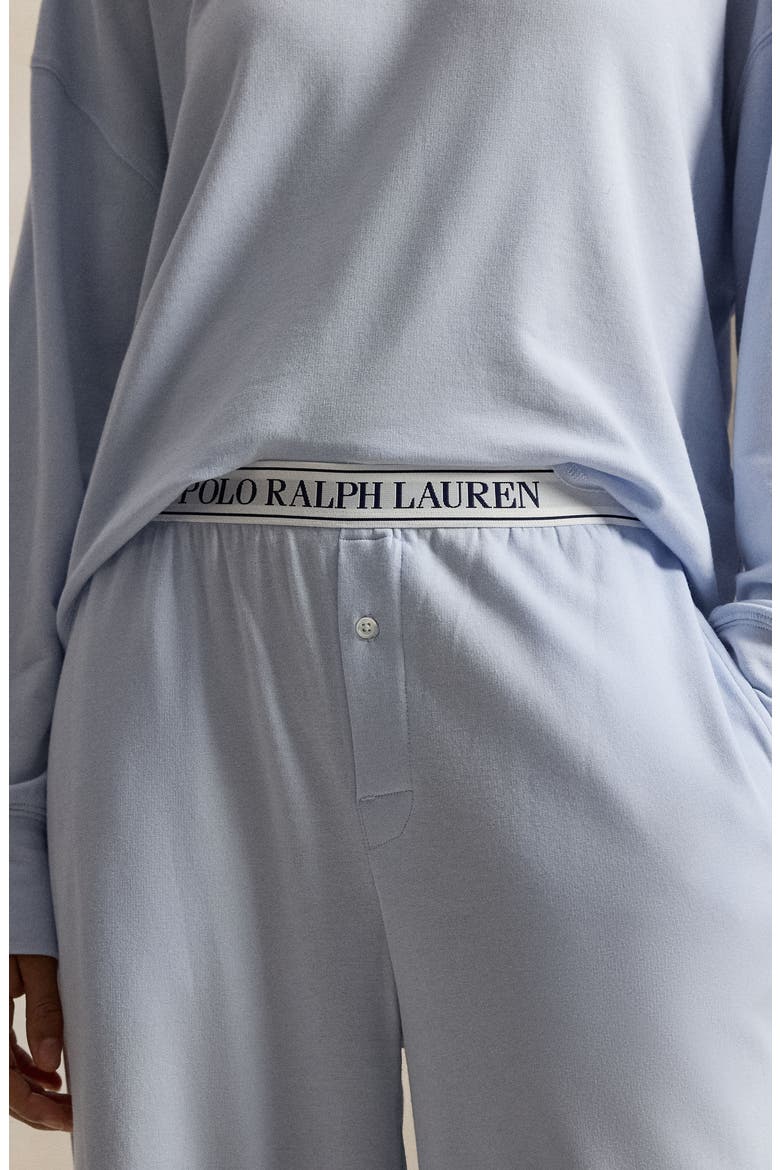 Sweatshirt & Wide Leg Pajamas, Alternate, color, XENON BLUE