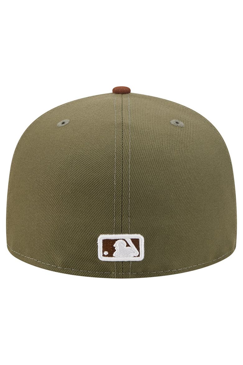 Men's New Era Olive/Brown New York Yankees Color Pack 59FIFTY Fitted Hat, Alternate, color, Olive
