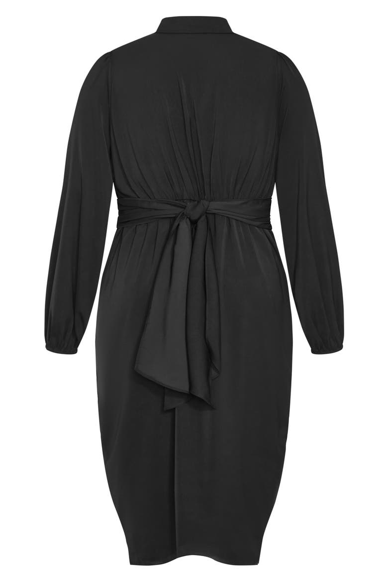 Lianna Long Sleeve Dress, Alternate, color, BLACK