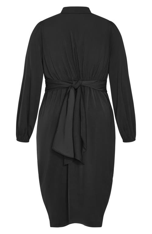 City Chic Lianna Long Sleeve Dress In Black
