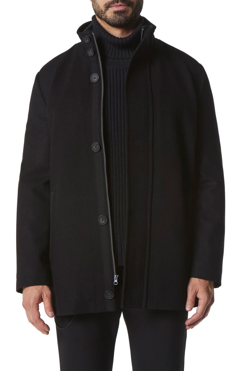 Marc New York Dorsey Wool Blend Car Coat, Main, color, Black