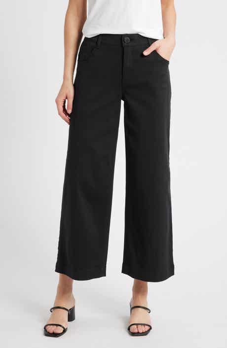 Wit & Wisdom Sam High Waist Ankle Wide Leg Twill Pants