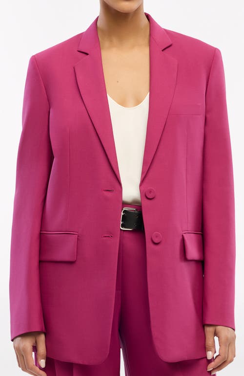 Another Tomorrow Oversized Blazer In Magenta