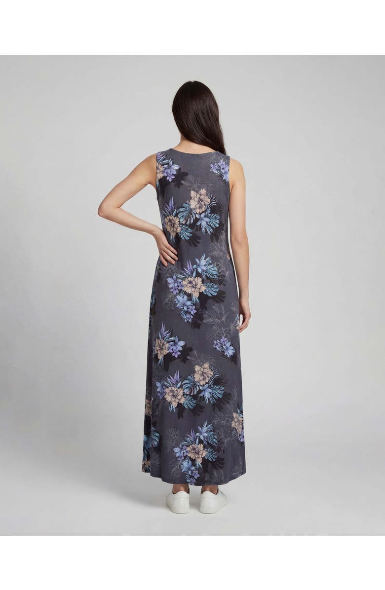 Lords of Harlech Exotic Floral Womens Sleeveless Midi Dress, Alternate, color, Exotic Floral Black