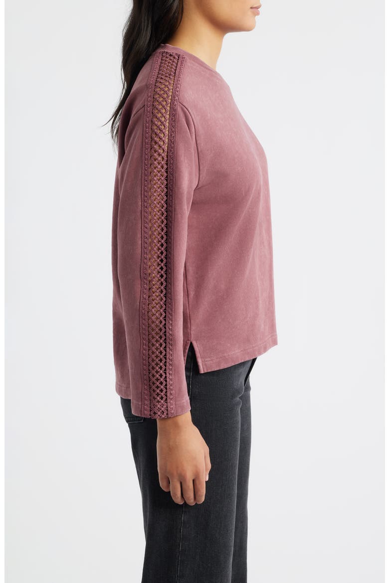 Detailed Sleeve Sweatshirt, Alternate, color, DUSTY ROSE