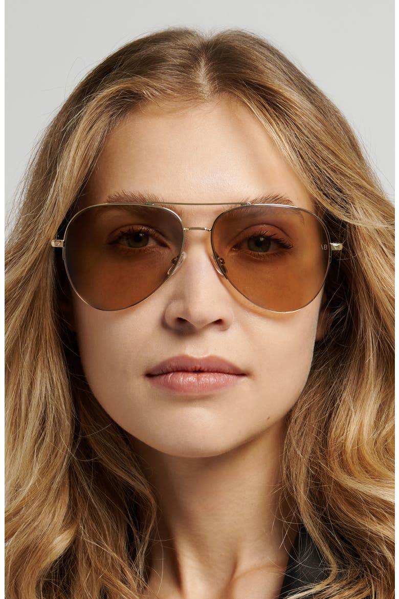 Pilot 62mm Aviator Sunglasses, Alternate, color, GOLD BLUE/ BROWN