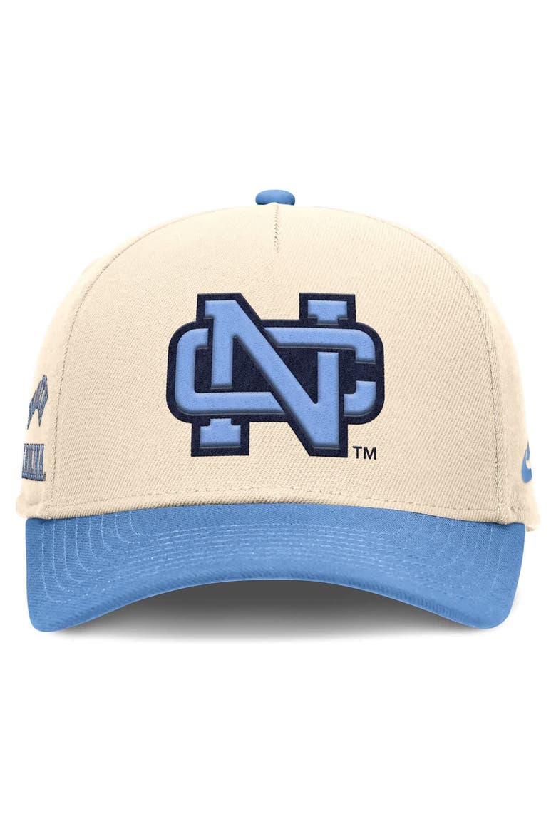 Men's Nike Natural/Carolina Blue North Carolina Tar Heels Academic Rise Dri-FIT Adjustable Hat, Alternate, color, Natural
