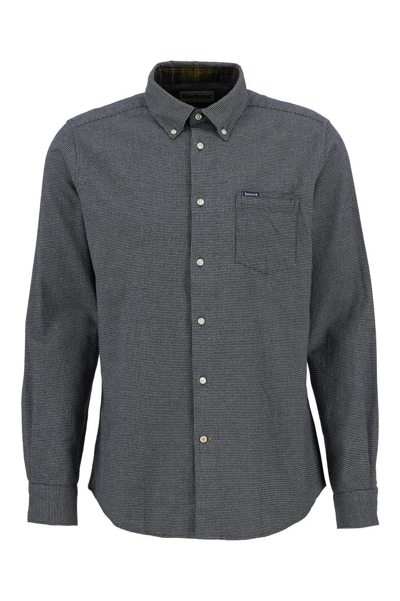 Turner Houndstooth Button-Down Shirt, Alternate, color, GREY MARL